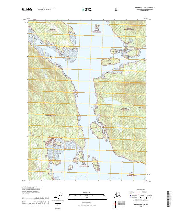 Petersburg C-4 SE, AK — USGS 7.5-minute topo (2021)