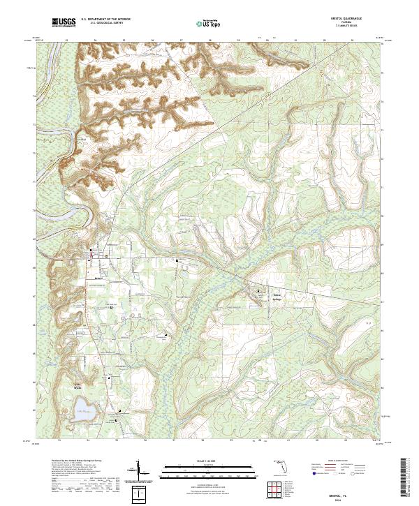 Bristol, FL — USGS 7.5-minute topo (2024)