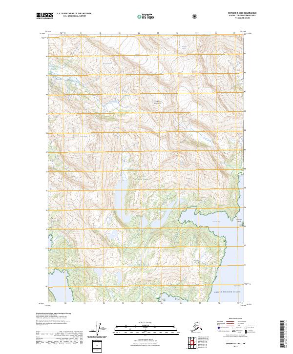 Seward D-3 NE, AK — USGS 7.5-minute topo (2023)