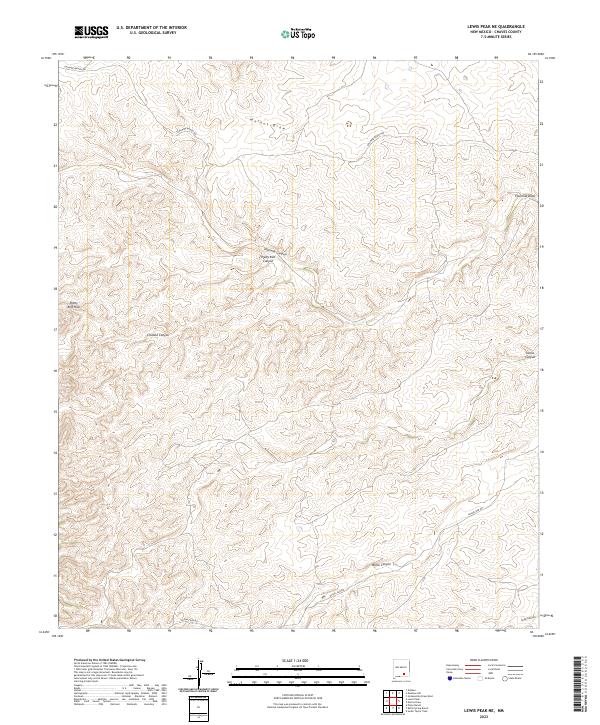 Lewis Peak NE, NM — USGS 7.5-minute topo (2023)