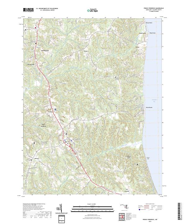 Prince Frederick, MD — USGS 7.5-minute topo (2023)