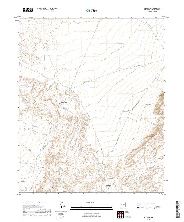 Becker SW, NM — USGS 7.5-minute topo (2023)
