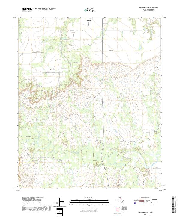 Truscott South, TX — USGS 7.5-minute topo (2022)