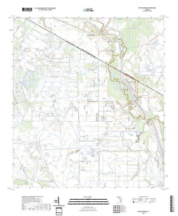 Fort Basinger, FL — USGS 7.5-minute topo (2024)