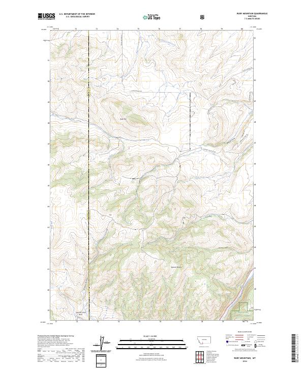 Ruby Mountain, MT — USGS 7.5-minute topo (2024)