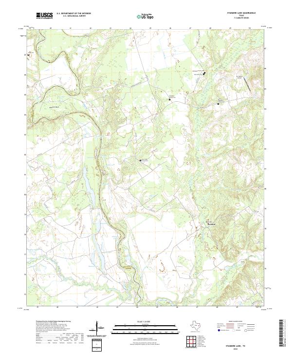 Stanmire Lake, TX — USGS 7.5-minute topo (2022)