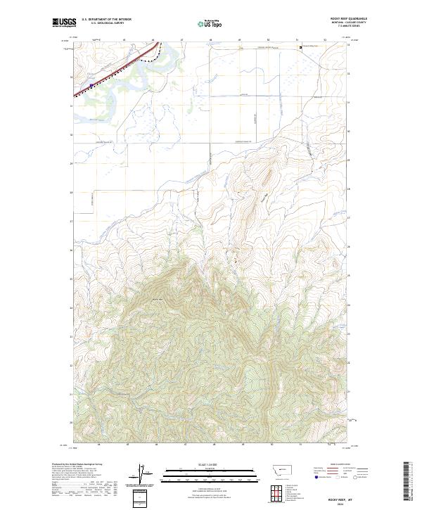 Rocky Reef, MT — USGS 7.5-minute topo (2024)
