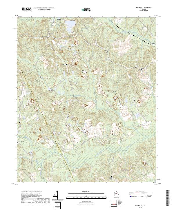 Massey Hill, GA — USGS 7.5-minute topo (2024)