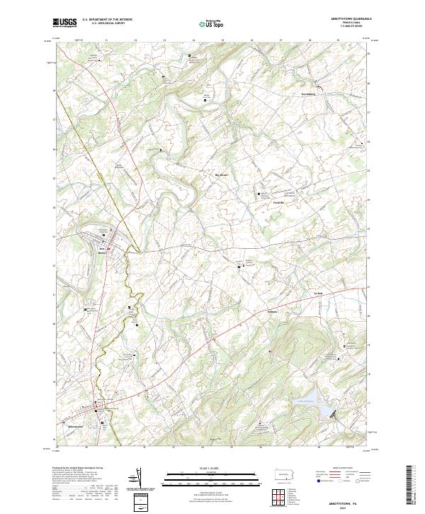 Abbottstown, PA — USGS 7.5-minute topo (2023)