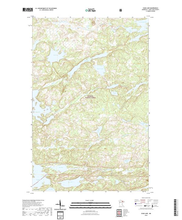 Chad Lake, MN — USGS 7.5-minute topo (2022)