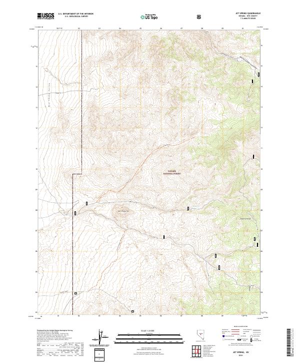 Jet Spring, NV — USGS 7.5-minute topo (2021)