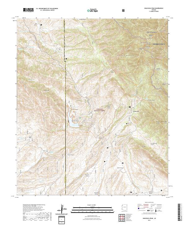 Huachuca Peak, AZ — USGS 7.5-minute topo (2021)