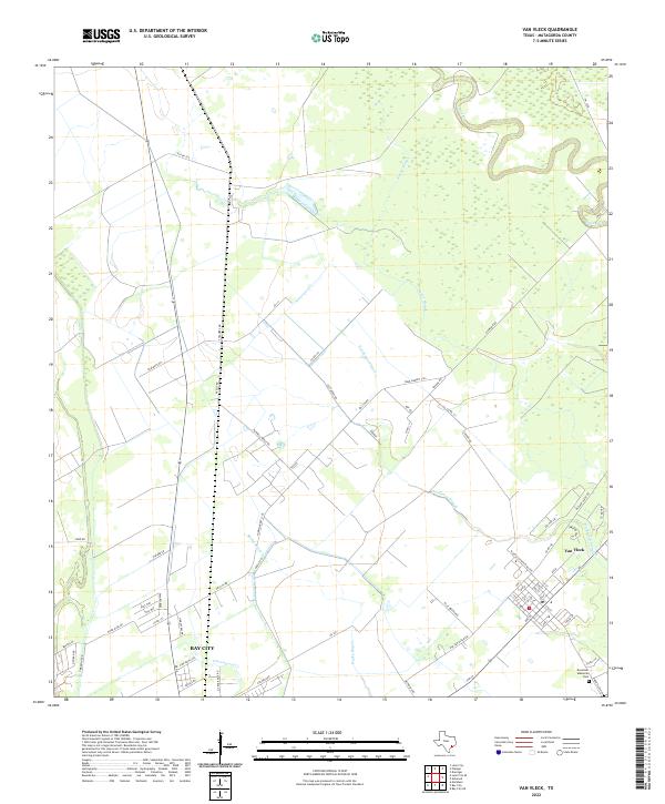 Van Vleck, TX — USGS 7.5-minute topo (2022)