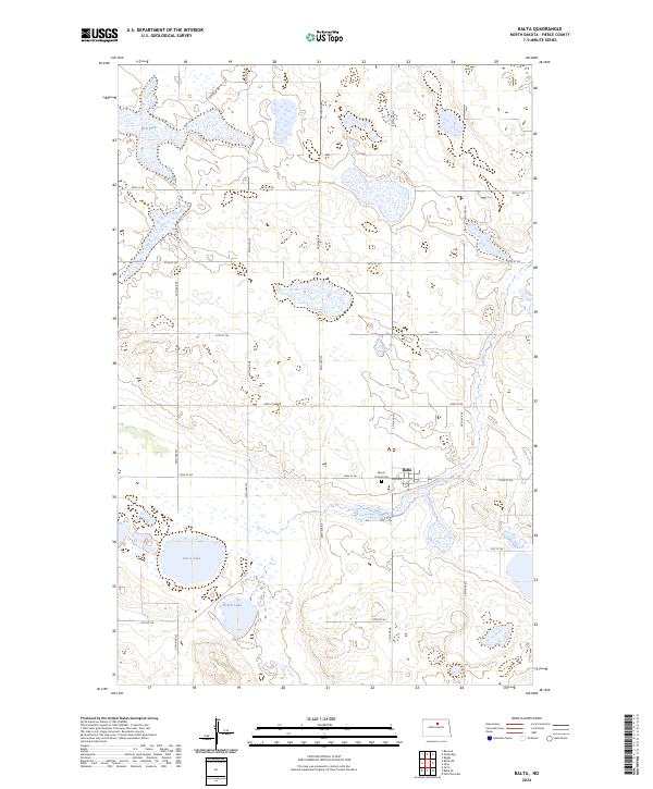 Balta, ND — USGS 7.5-minute topo (2024)