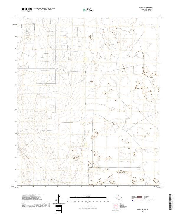 Eunice SE, TX-NM — USGS 7.5-minute topo (2022)