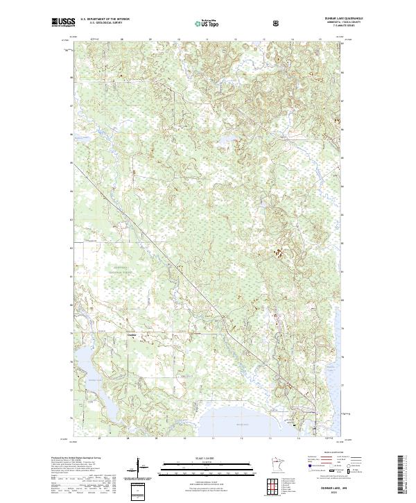 Dunbar Lake, MN — USGS 7.5-minute topo (2023)