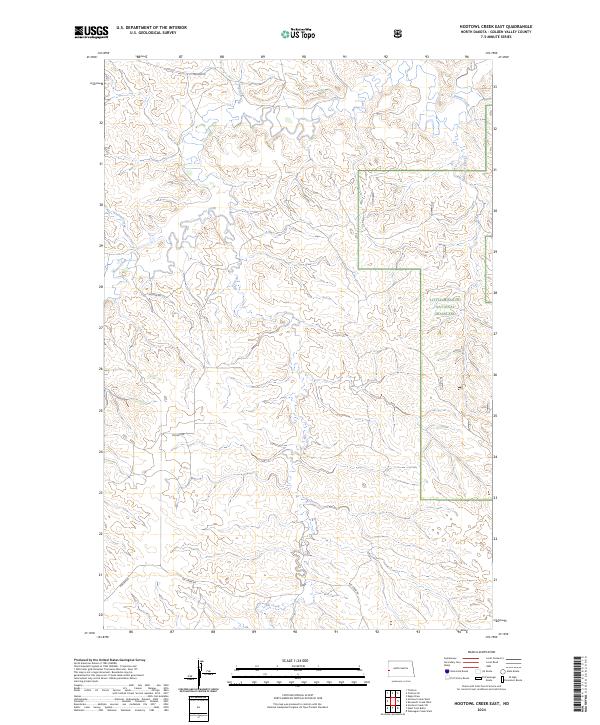 Hootowl Creek East, ND — USGS 7.5-minute topo (2024)