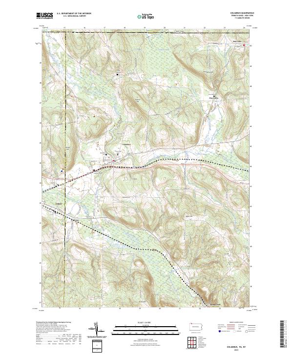 Columbus, PA-NY — USGS 7.5-minute topo (2023)