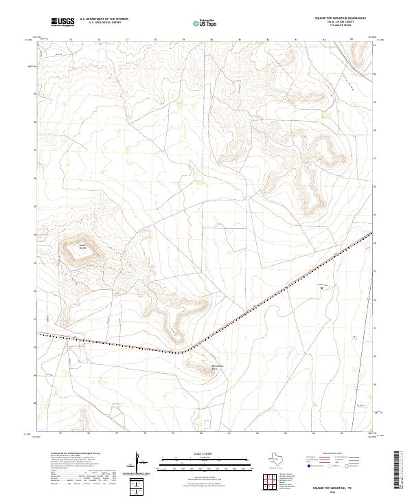 Square Top Mountain, TX — USGS 7.5-minute topo (2022)