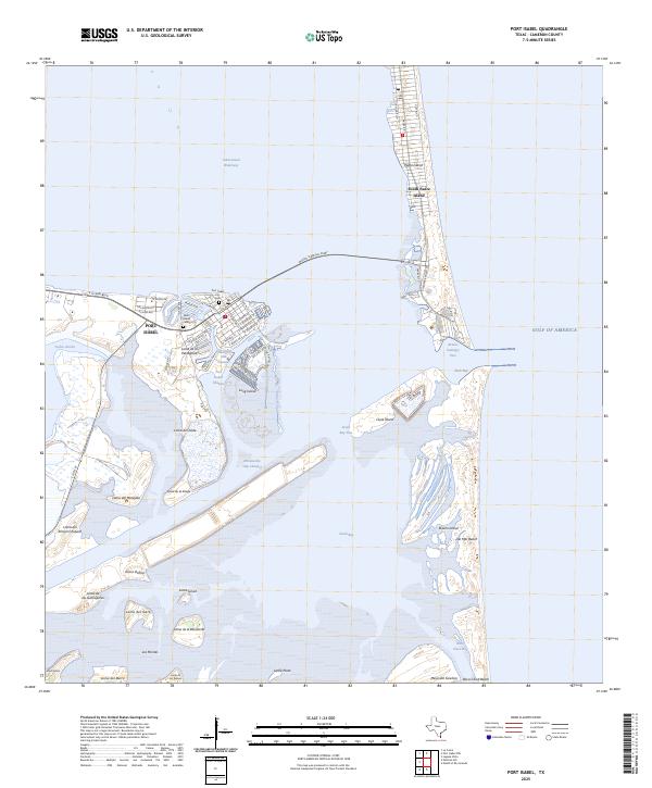 Port Isabel, TX — USGS 7.5-minute topo (2025)