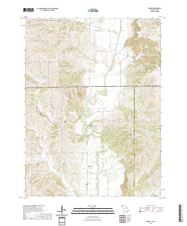 Akron, MO-IA — USGS 7.5-minute topo (2021)
