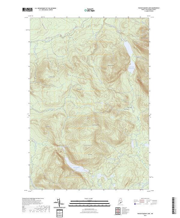 Wassataquoik Lake, ME — USGS 7.5-minute topo (2024)