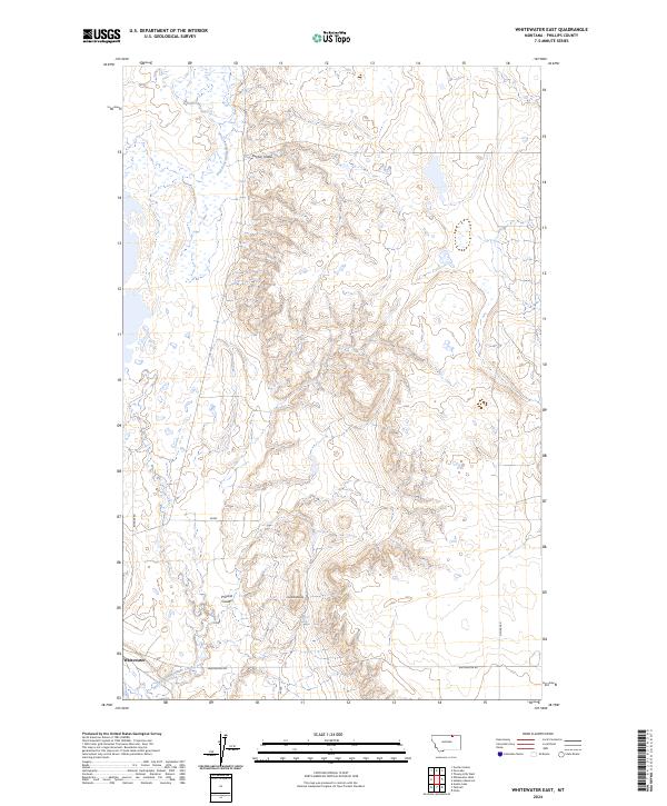 Whitewater East, MT — USGS 7.5-minute topo (2024)