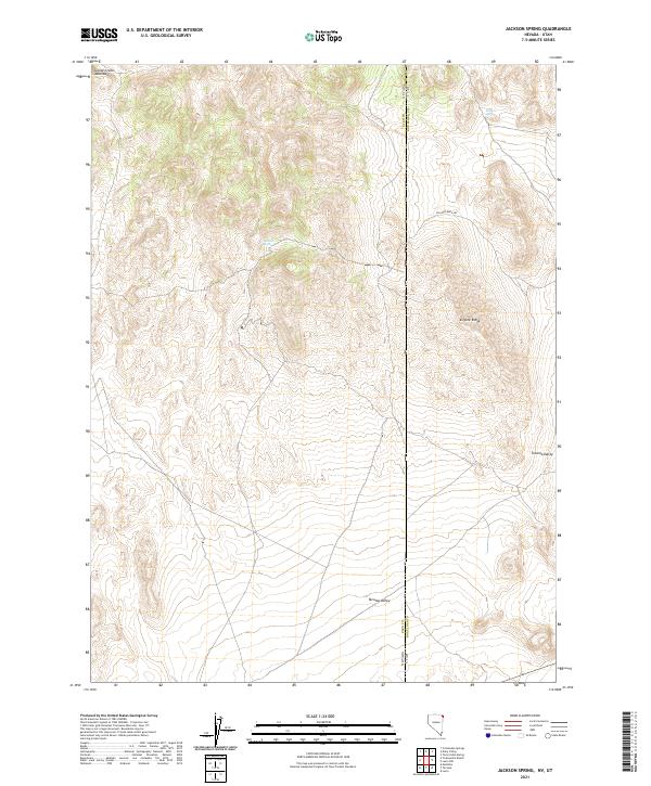 Jackson Spring, NV-UT — USGS 7.5-minute topo (2021)