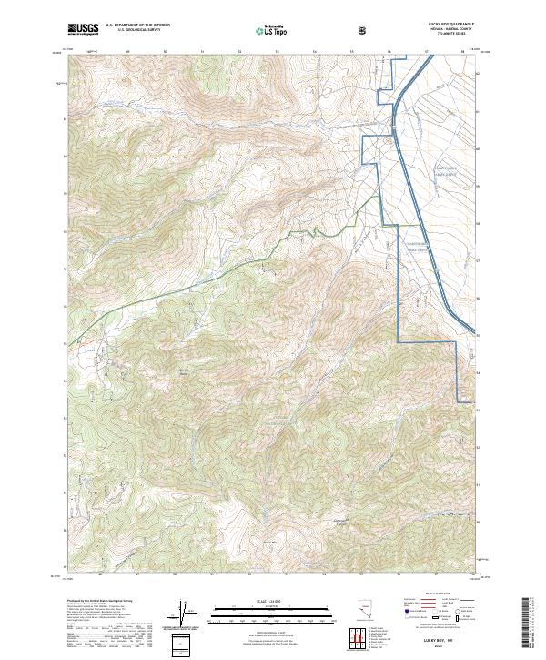 Lucky Boy, NV — USGS 7.5-minute topo (2023)