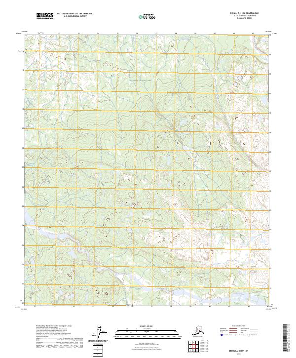 Denali A-4 NW, AK — USGS 7.5-minute topo (2023)