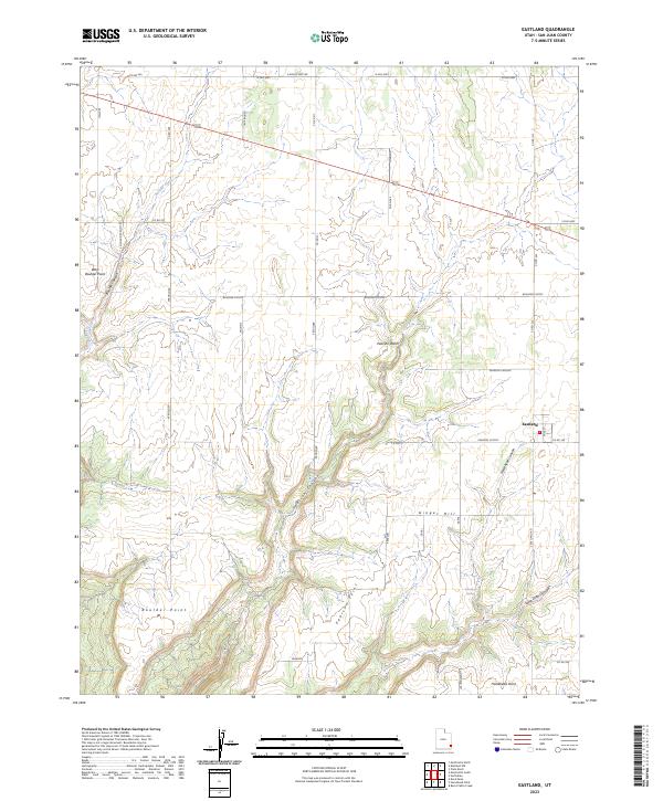 Eastland, UT — USGS 7.5-minute topo (2023)