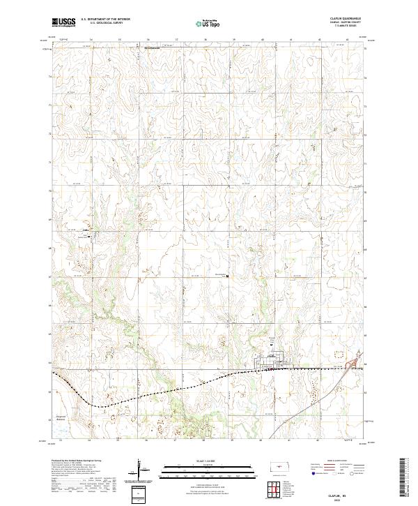 Claflin, KS — USGS 7.5-minute topo (2022)