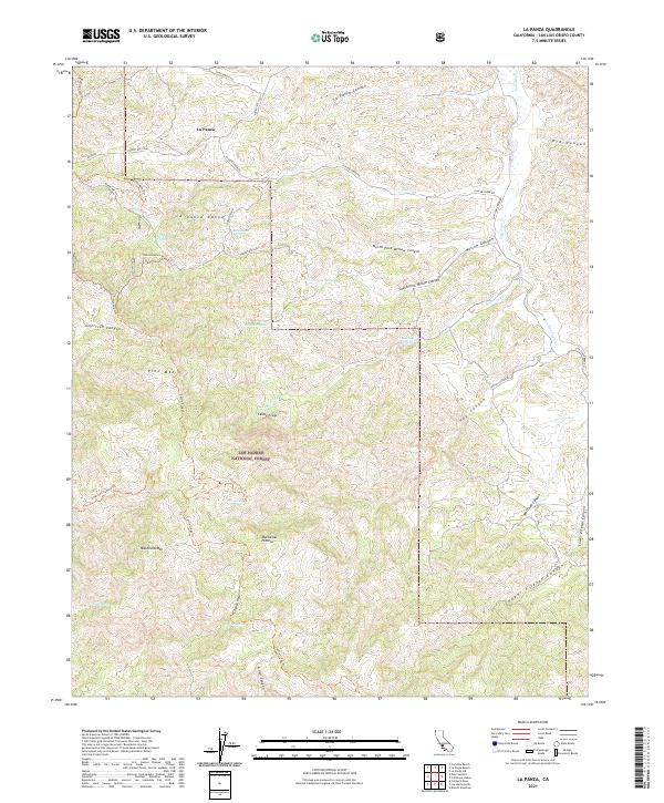 La Panza, CA — USGS 7.5-minute topo (2021)