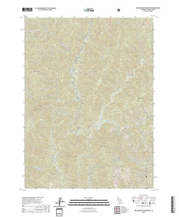 Yellowjacket Mountain, CA — USGS 7.5-minute topo (2023)