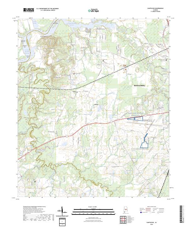 Cantelous, AL — USGS 7.5-minute topo (2024)