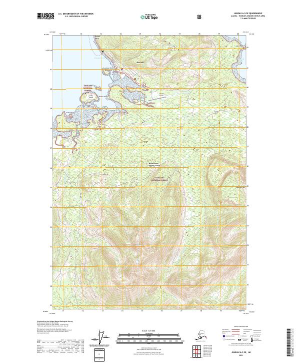 Juneau A-5 SE, AK — USGS 7.5-minute topo (2021)