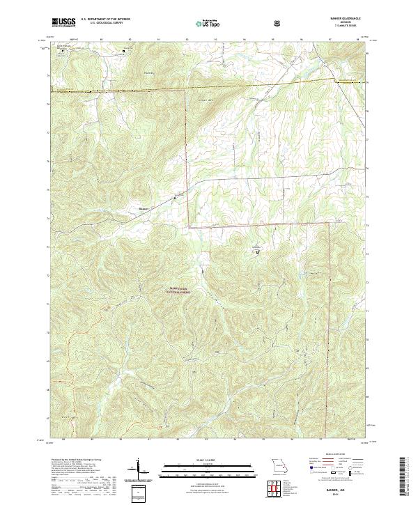 Banner, MO — USGS 7.5-minute topo (2021)