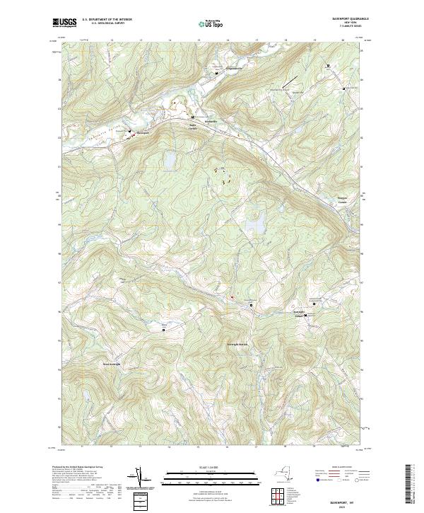 Davenport, NY — USGS 7.5-minute topo (2023)