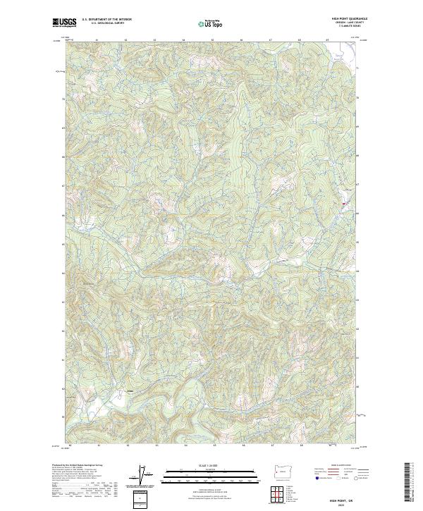High Point, OR — USGS 7.5-minute topo (2023)