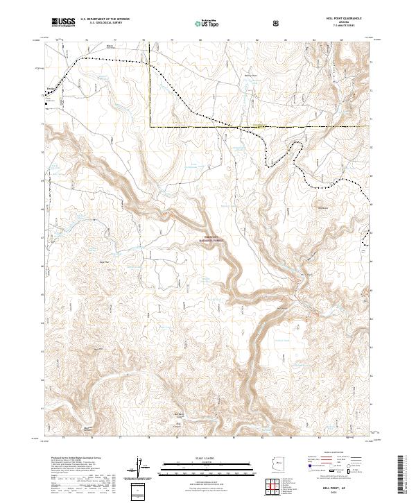 Hell Point, AZ — USGS 7.5-minute topo (2021)