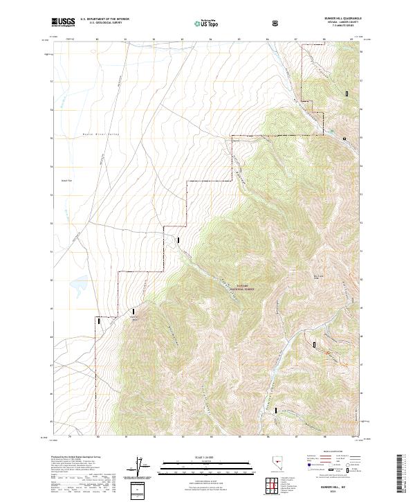 Bunker Hill, NV — USGS 7.5-minute topo (2021)