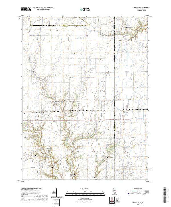 Scottland, IL-IN — USGS 7.5-minute topo (2024)