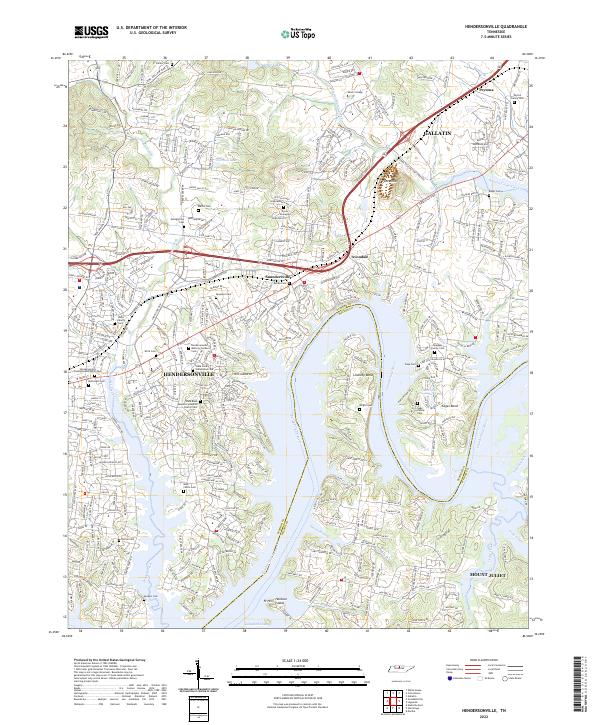 Hendersonville, TN — USGS 7.5-minute topo (2022)