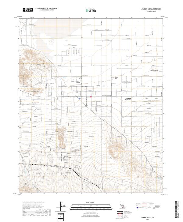 Lucerne Valley, CA — USGS 7.5-minute topo (2021)