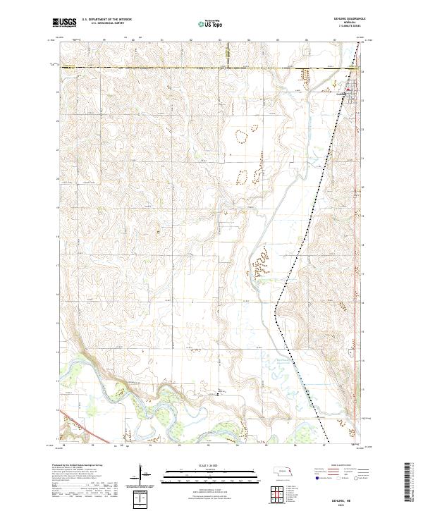 Uehling, NE — USGS 7.5-minute topo (2021)