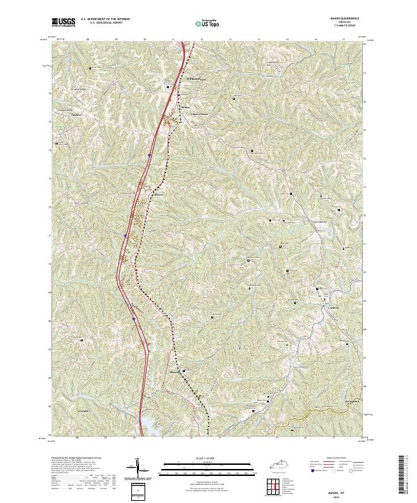 Mason, KY — USGS 7.5-minute topo (2022)