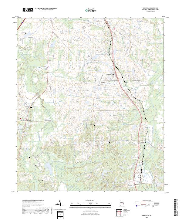 Snowdoun, AL — USGS 7.5-minute topo (2024)