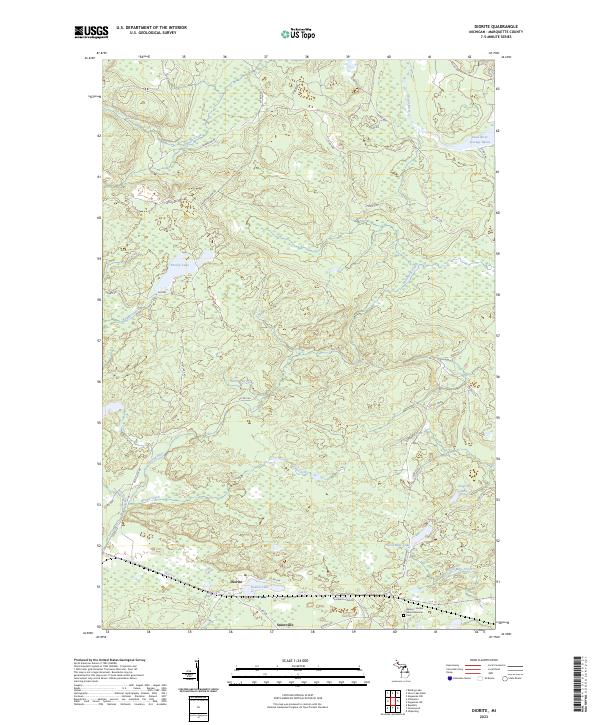 Diorite, MI — USGS 7.5-minute topo (2023)