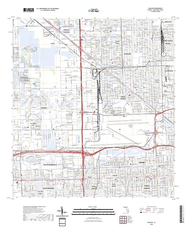 Hialeah, FL — USGS 7.5-minute topo (2024)