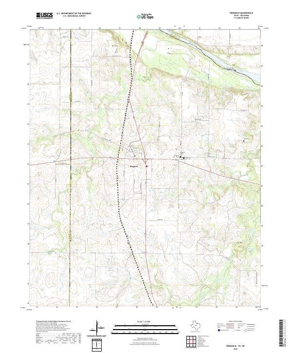 Ringgold, TX-OK — USGS 7.5-minute topo (2022)